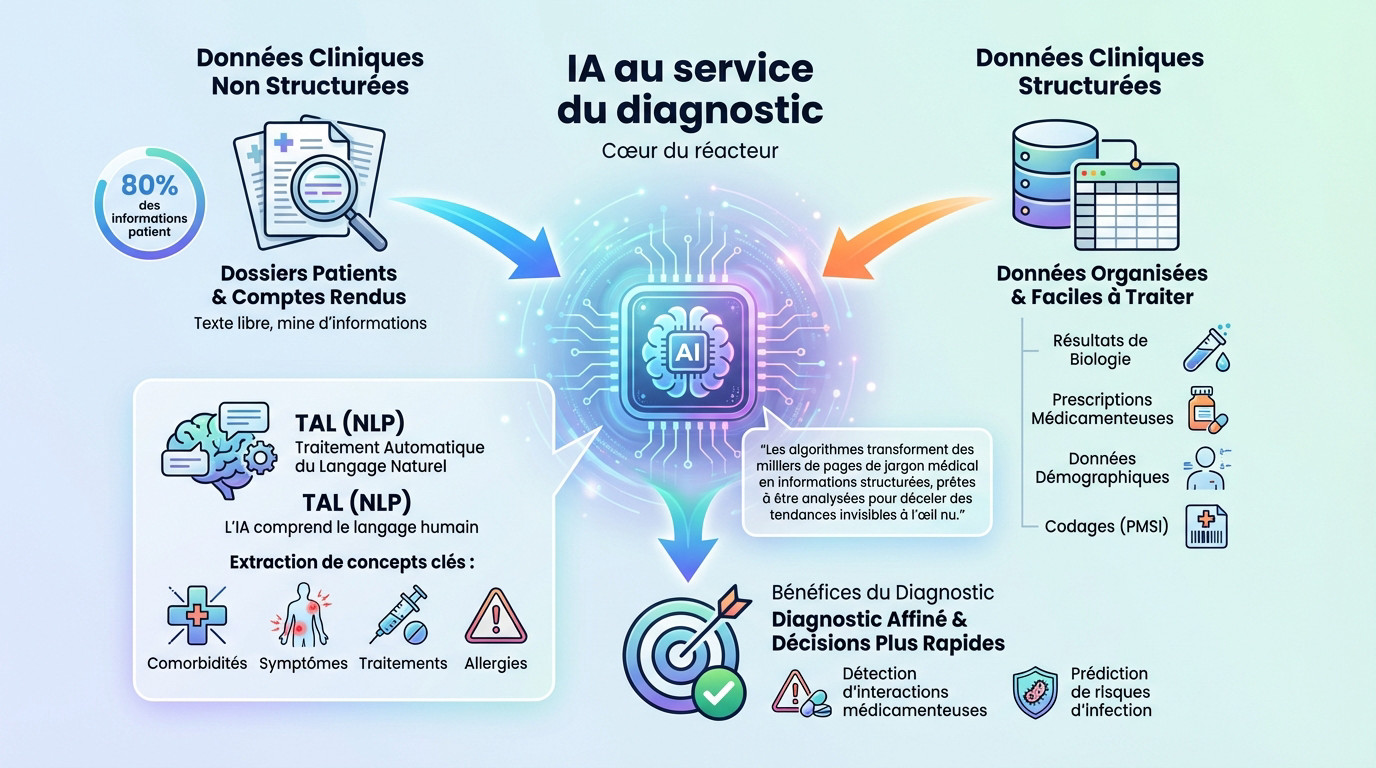 Analyse de données médicales et diagnostic assisté par intelligence artificielle en milieu hospitalier