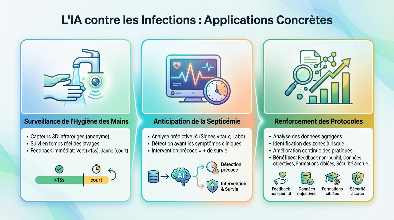Capteurs 3D et analyse de données médicales pour la prévention des infections hospitalières