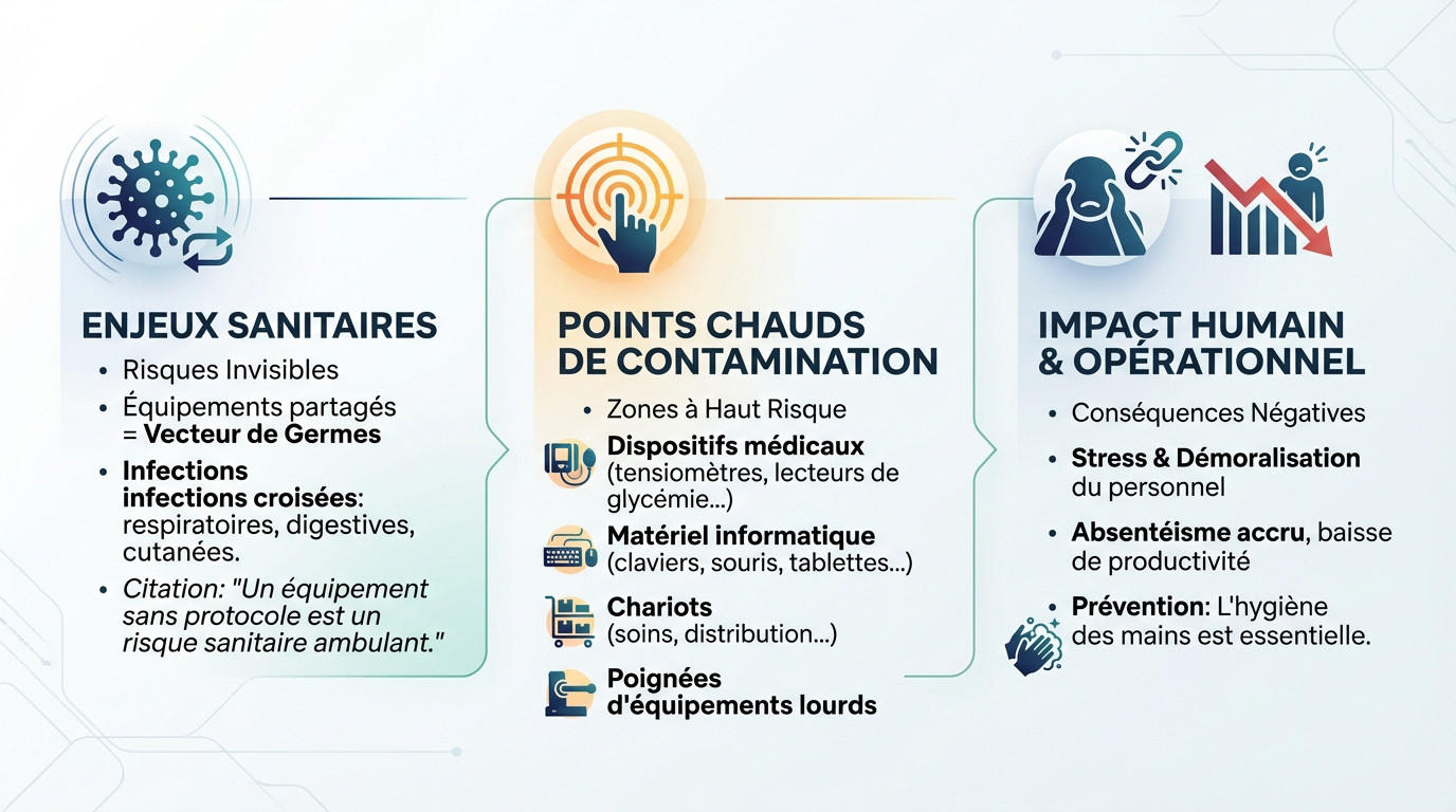 Gestion hygiénique des équipements médicaux partagés pour prévenir les infections croisées