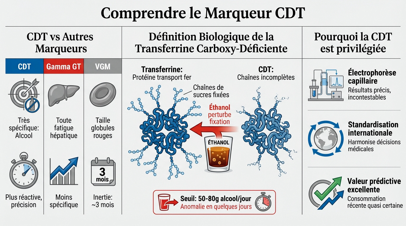 Analyse biologique de la transferrine carboxy-déficiente pour le suivi de la consommation d'alcool